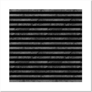 Horizontal Prison Jail Stripes Lines Pattern Posters and Art